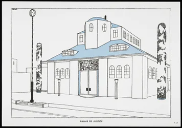 Palais de Justice, de Une Cité Moderne, Dessins de Rob Mallet-Stevens Architecte, 1987